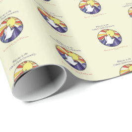 Personalisieren des Namens, RCIA-Dove-Circle auf G Geschenkpapier