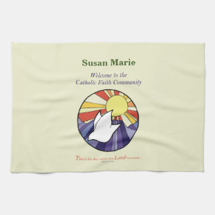 Personalisieren des Namens, RCIA-Dove-Circle auf G Geschirrtuch