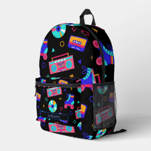 Personalisieren des Retro-80er-Themas Bedruckter Rucksack