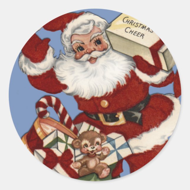 Personalisieren einer Weihnachtskarte Runder Aufkleber (Vorderseite)