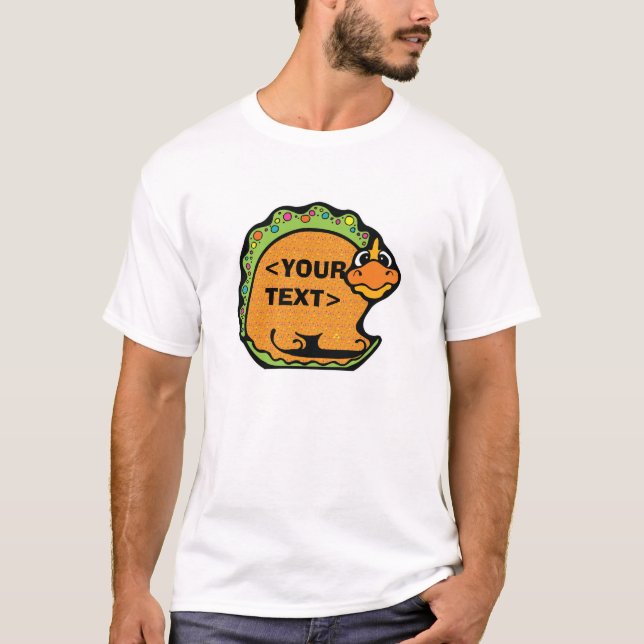 Personalisieren eines Dinosauriers,<YOUR TEXT> T-Shirt (Vorderseite)