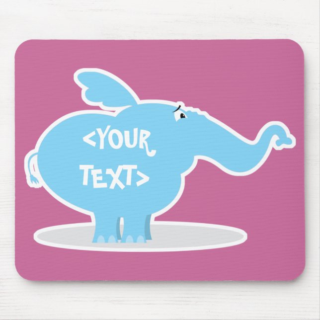 Personalisieren eines Elefanten,<YOUR TEXT> Mousepad (Vorne)