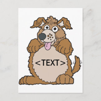 Personalisieren eines Welpen-Hundes,<TEXT> Postkarte