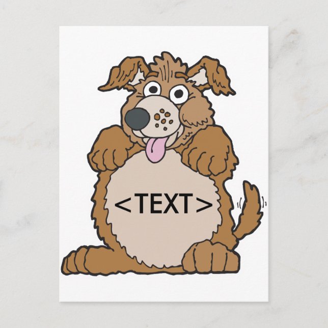 Personalisieren eines Welpen-Hundes,<TEXT> Postkarte (Vorderseite)