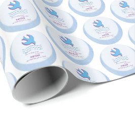 Personalisieren, Erwachsenentauchung Taube auf bla Geschenkpapier