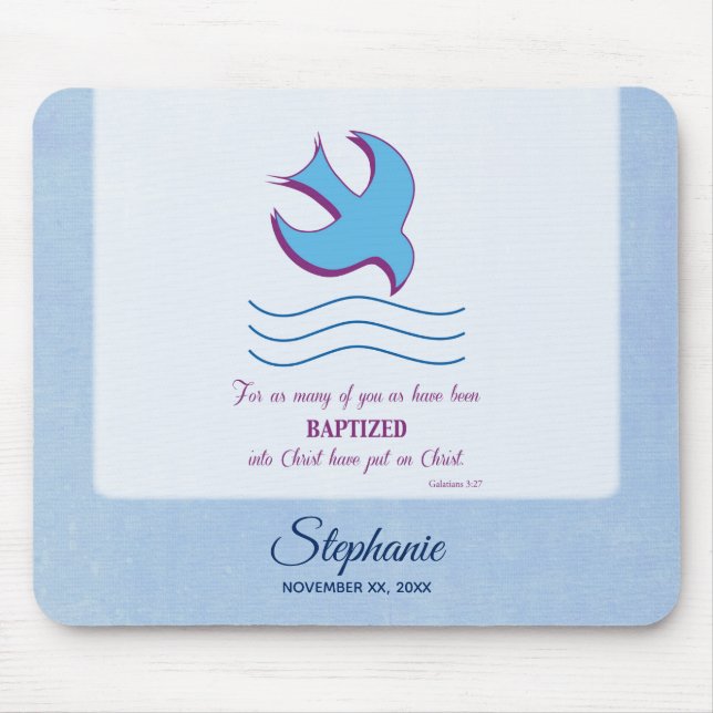 Personalisieren, Erwachsenentauchung Taube auf bla Mousepad (Vorne)