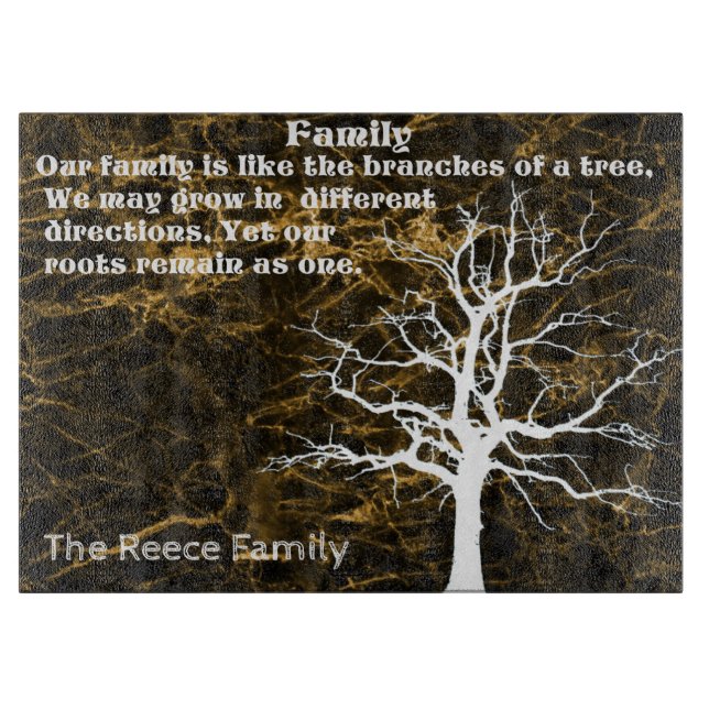 PERSONALISIEREN FAMILIENQUOTE SCHNEIDEBRETT (Vorderseite)