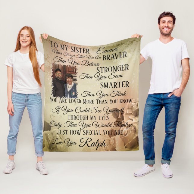 Personalisieren Fleecedecke (Beispiel)