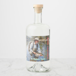 Personalisieren Fly Fishing Frohe Weihnachten Alkoholflaschenetikett