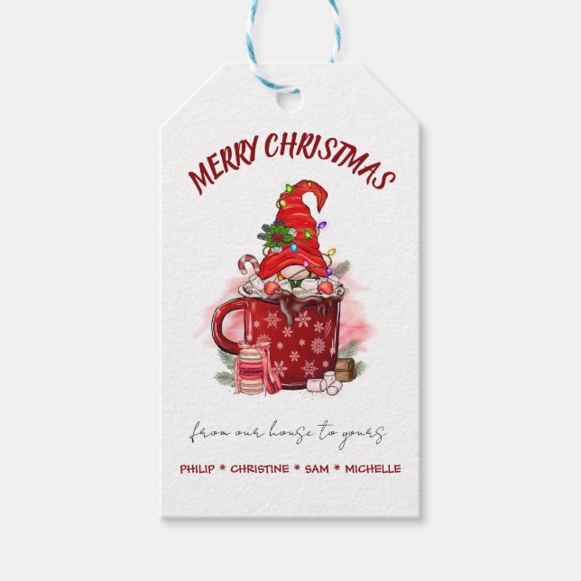 Personalisieren frohe Weihnachten Weihnachten Geschenkanhänger (Vorderseite)