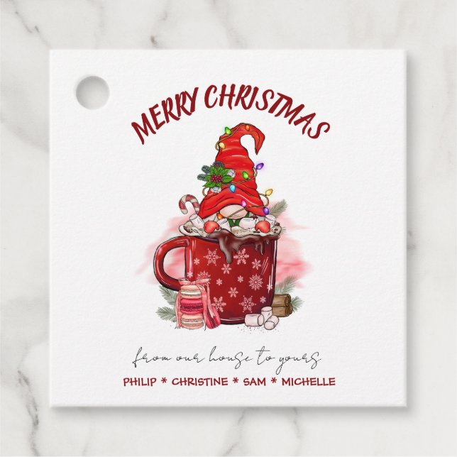 Personalisieren frohe Weihnachten Weihnachten Geschenkanhänger (Vorderseite)