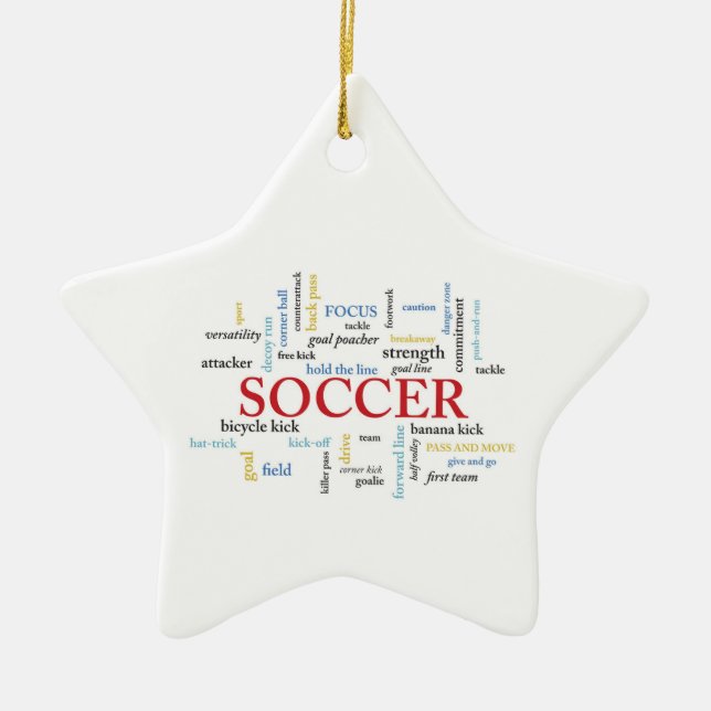 Personalisieren, Fußball-Coach danke Ihnen in Wort Keramik Ornament (Vorne)