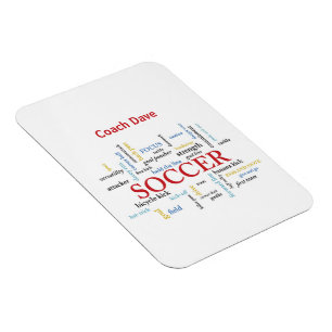 Personalisieren, Fußball-Coach danke Ihnen in Wort Magnet