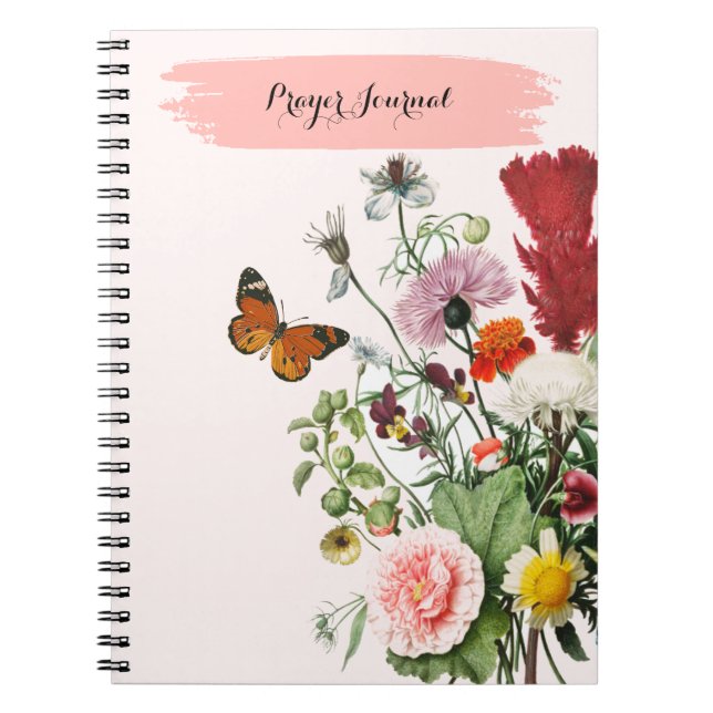 PERSONALISIEREN: - Gebet-Journal + Blume Notizblock (Vorderseite)