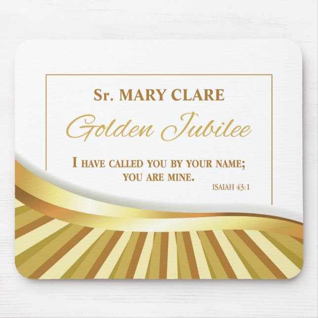 Personalisieren, Goldenes Jubiläum des religiösen  Mousepad (Vorne)