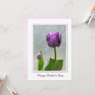 Personalisieren: "Happy Mother's Day" Lila Tulips Karte