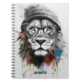 PERSONALISIEREN: Hipster Lion | Notebook-Journal Notizblock