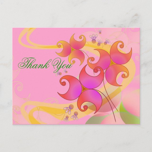 Personalisieren Hübscher Blume Postkarte (Vorderseite)