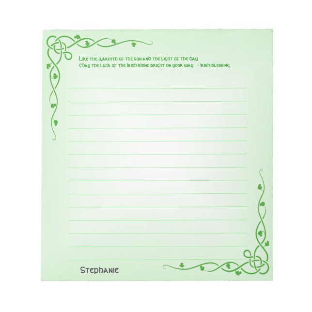 Personalisieren: Irish Sessing (#2) Celtic Braids Notizblock (Vorderseite)