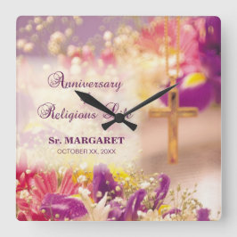 Personalisieren, Jubiläum religiöses Leben, Nun Quadratische Wanduhr