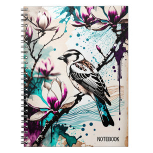 PERSONALISIEREN: Kleiner brauner Vogel Notebook- Notizblock