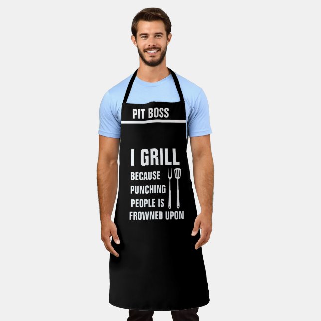 Personalisieren Meinung Funny Koch Attitude Grill  Schürze (Getragen)