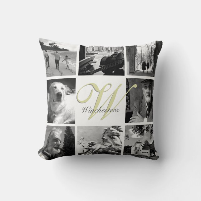 Personalisieren mit Fotos und Monogramm Kissen (Vorderseite)