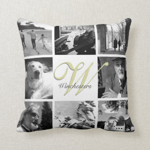 Personalisieren mit Fotos und Monogramm Kissen