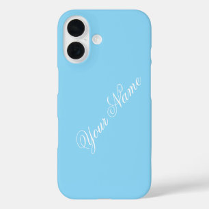 Personalisieren mit Ihrem Namen Blau iPhone 16 Hülle