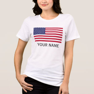 Personalisieren mit Ihrem Namen USA Vereinigte Sta Tri-Blend Shirt