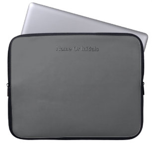 Personalisieren mit Namen Grau Laptopschutzhülle