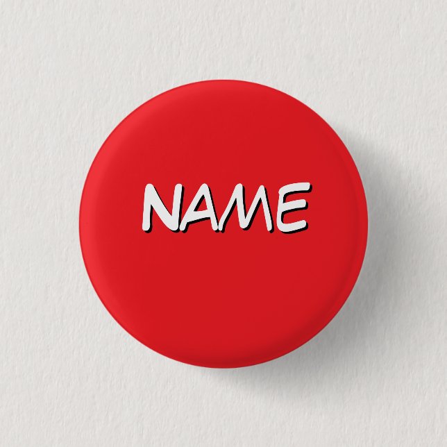 Personalisieren mit Namen Rot  Button (Vorderseite)
