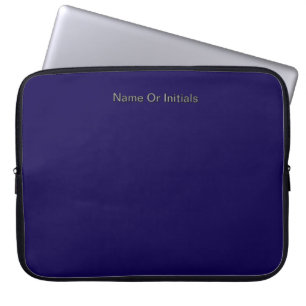 Personalisieren mit Namensinitialen Dk Blau Laptopschutzhülle