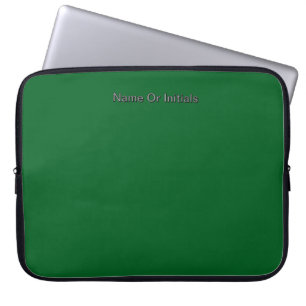 Personalisieren mit Namensinitialen Grün   Laptopschutzhülle