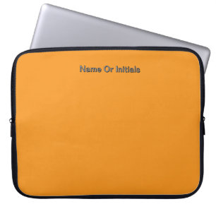 Personalisieren Mit Namensinitialen Orange Laptopschutzhülle