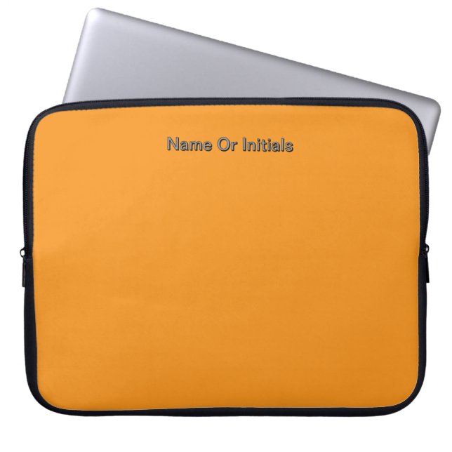 Personalisieren Mit Namensinitialen Orange      Laptopschutzhülle (Vorderseite)