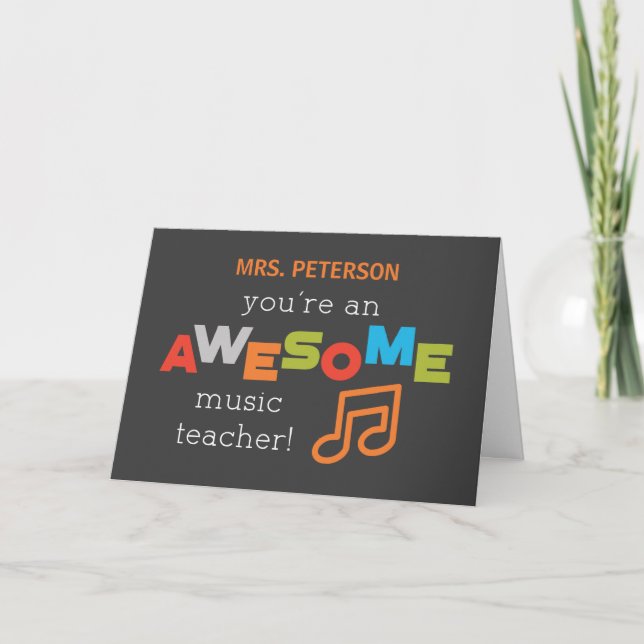 Personalisieren, Musik-Schmetterlinge dank Lehrer Dankeskarte (Vorderseite)