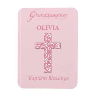 Personalisieren Name Großtochter Taufe Pink Girl Magnet