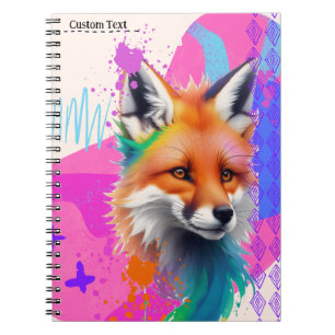 PERSONALISIEREN: Niedlicher Fuchs   Notebook-Journ Notizblock