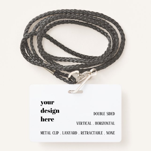 Personalisieren oder Anpassen Ausweis (Vorderseite mit Schlüsselband)