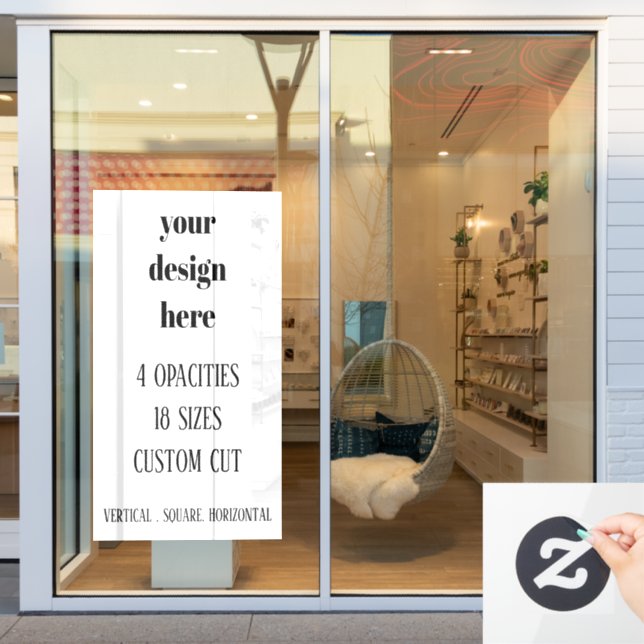 Personalisieren oder Anpassen Fensteraufkleber (Schaufenster)