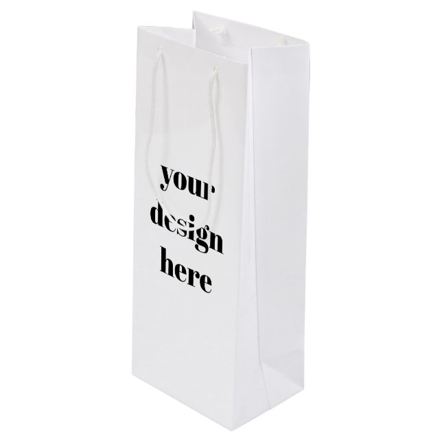 Personalisieren oder Anpassen Geschenktüte Für Weinflaschen (Vorderseite Schrägansicht)