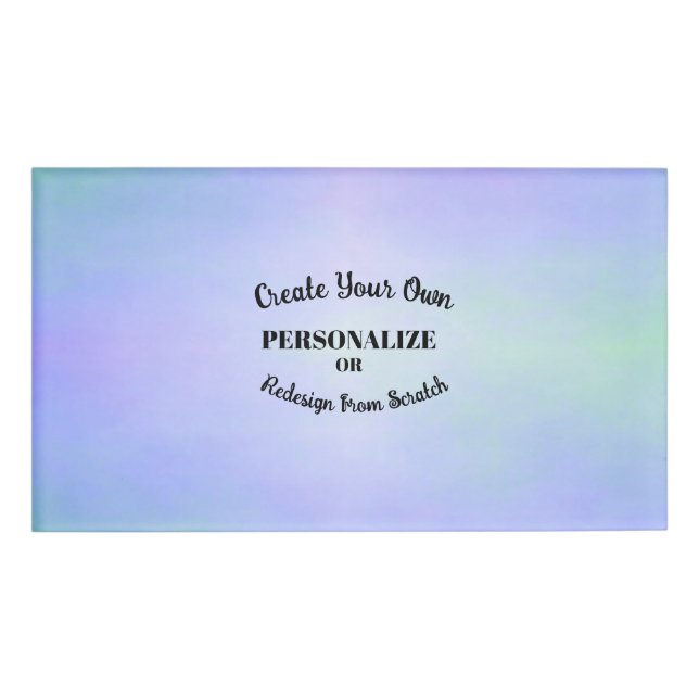 Personalisieren oder Redesign von Scratch - Namenschild (Vorderseite)