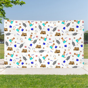 Personalisieren! Oliver der Otter Sommer-Strandpar Banner