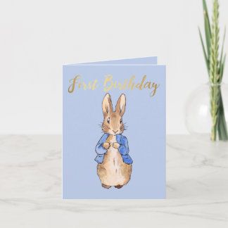 Personalisieren Peter der Rabbit 1. Geburtstag Bla Einladung