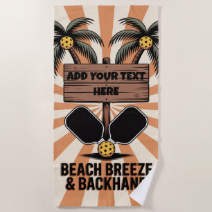 PERSONALISIEREN Pickleball Beach Breeze & Backhand Strandtuch