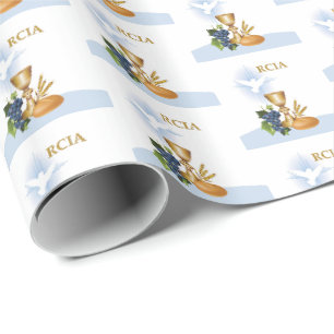 Personalisieren, RCIA-Glückwunsch katholische Sac Geschenkpapier