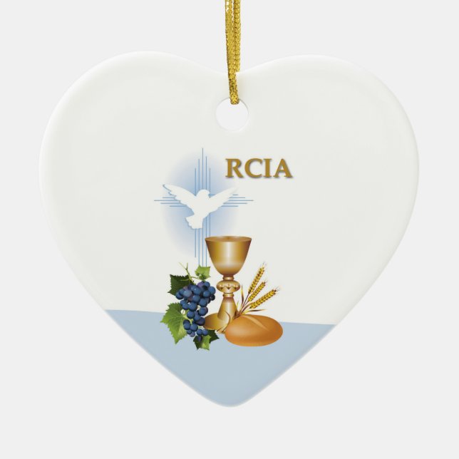 Personalisieren, RCIA-Glückwunsch katholische Sacr Keramik Ornament (Vorne)