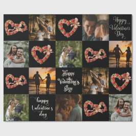 Personalisieren Sie 10 Fotos Happy Valentine Day R Geschenkpapier