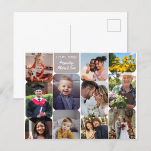 Personalisieren Sie 11 Fotos Modern Chic Elegante  Postkarte